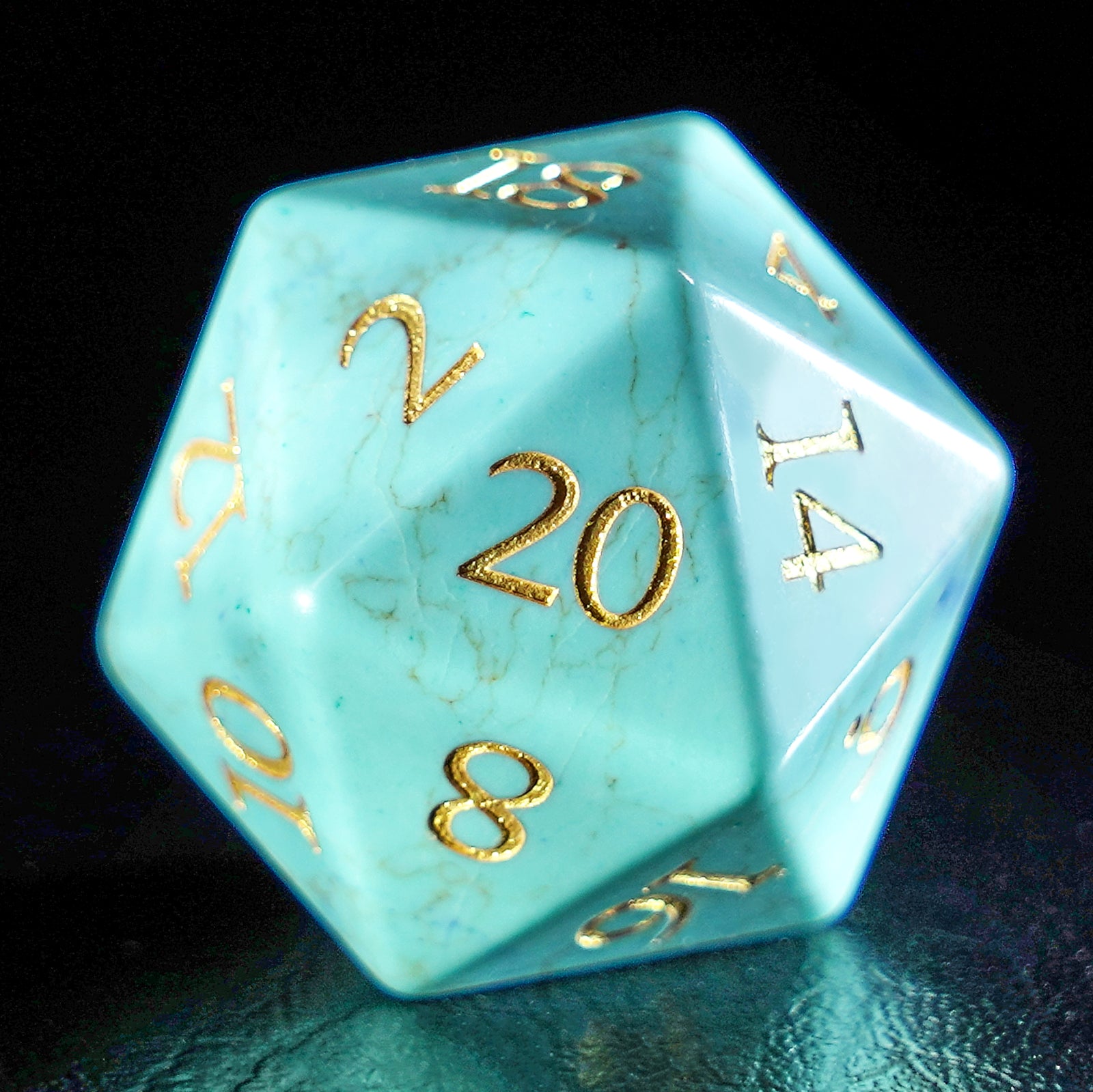 DragonStone Logo D&D Turquoise Dice Set - DragonStone