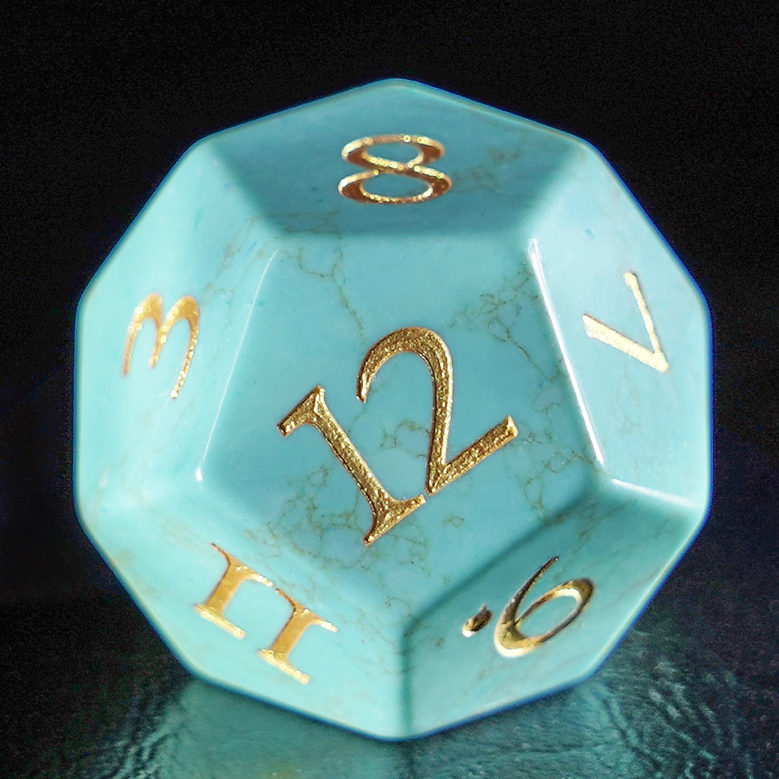 DragonStone Logo D&D Turquoise Dice Set - DragonStone