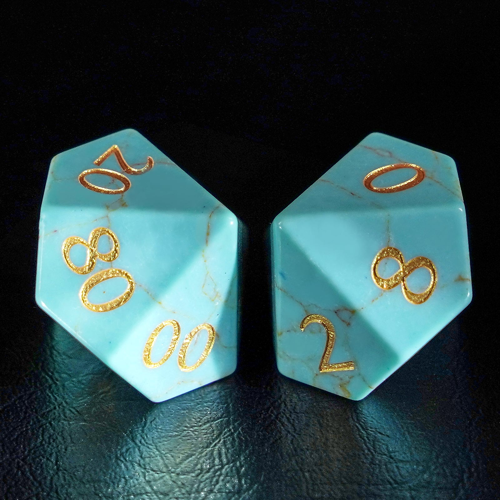 DragonStone Logo D&D Turquoise Dice Set - DragonStone