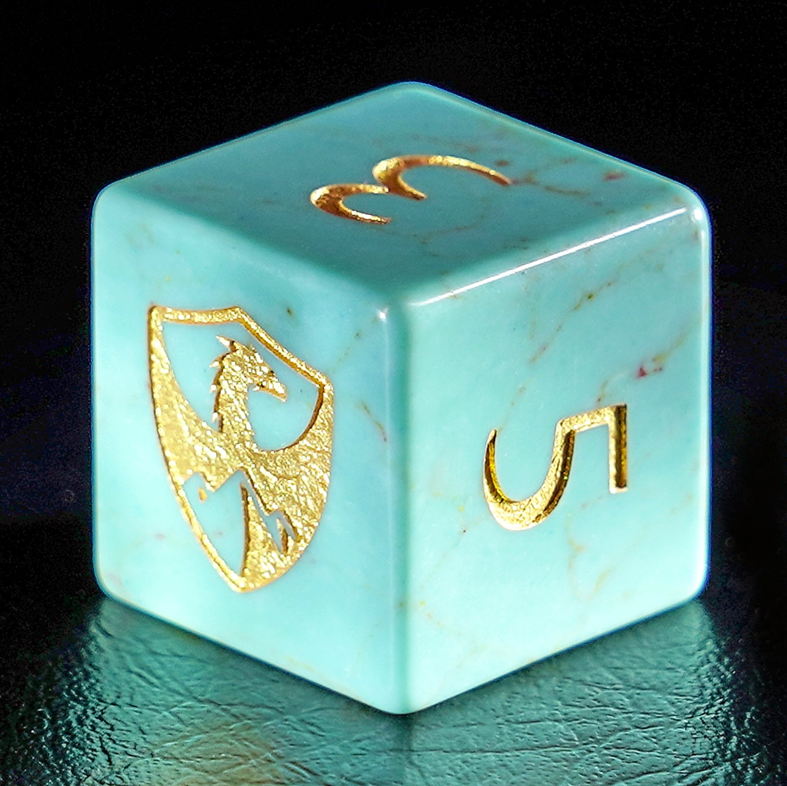 DragonStone Logo D&D Turquoise Dice Set - DragonStone