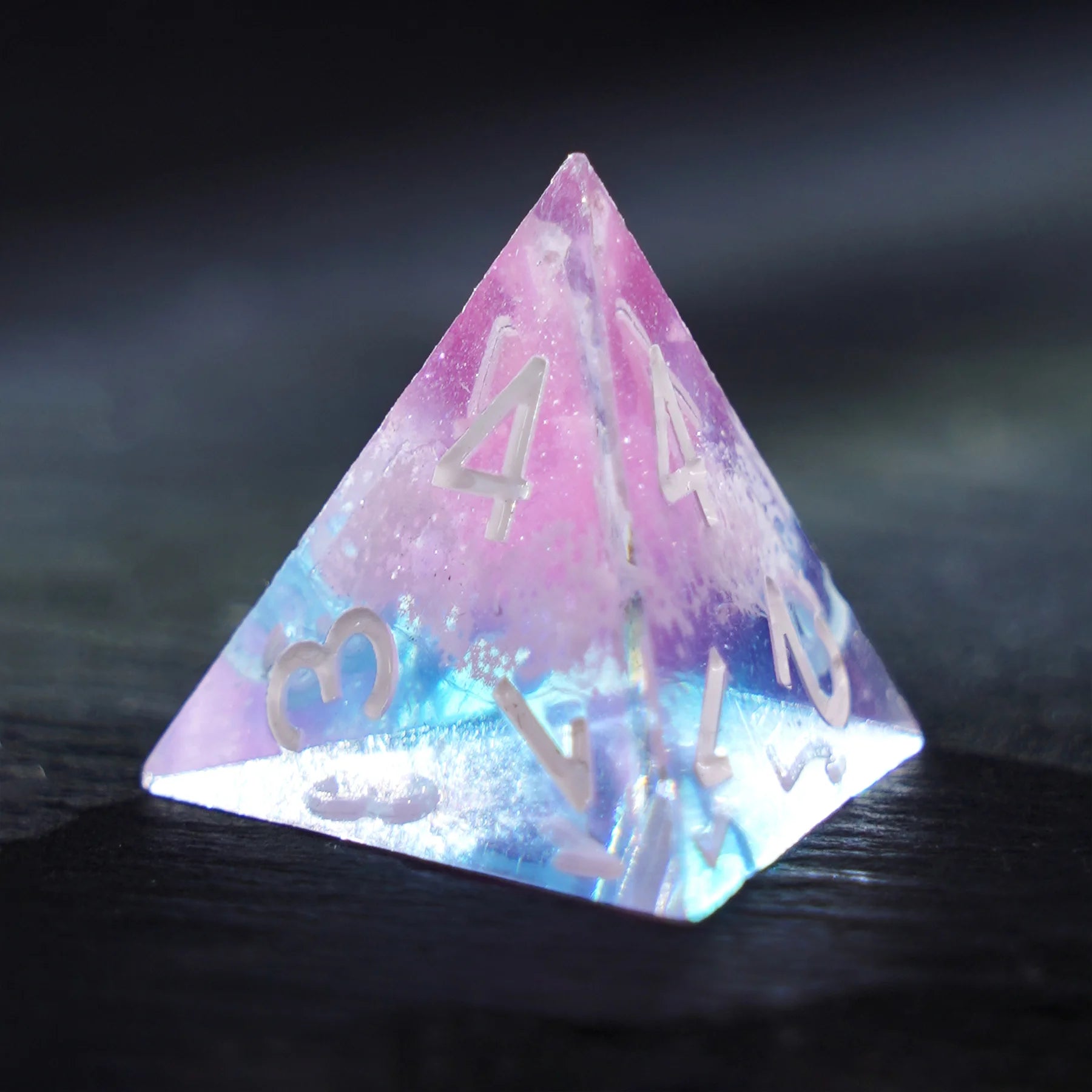 Pink Holiday Resin Dice Set