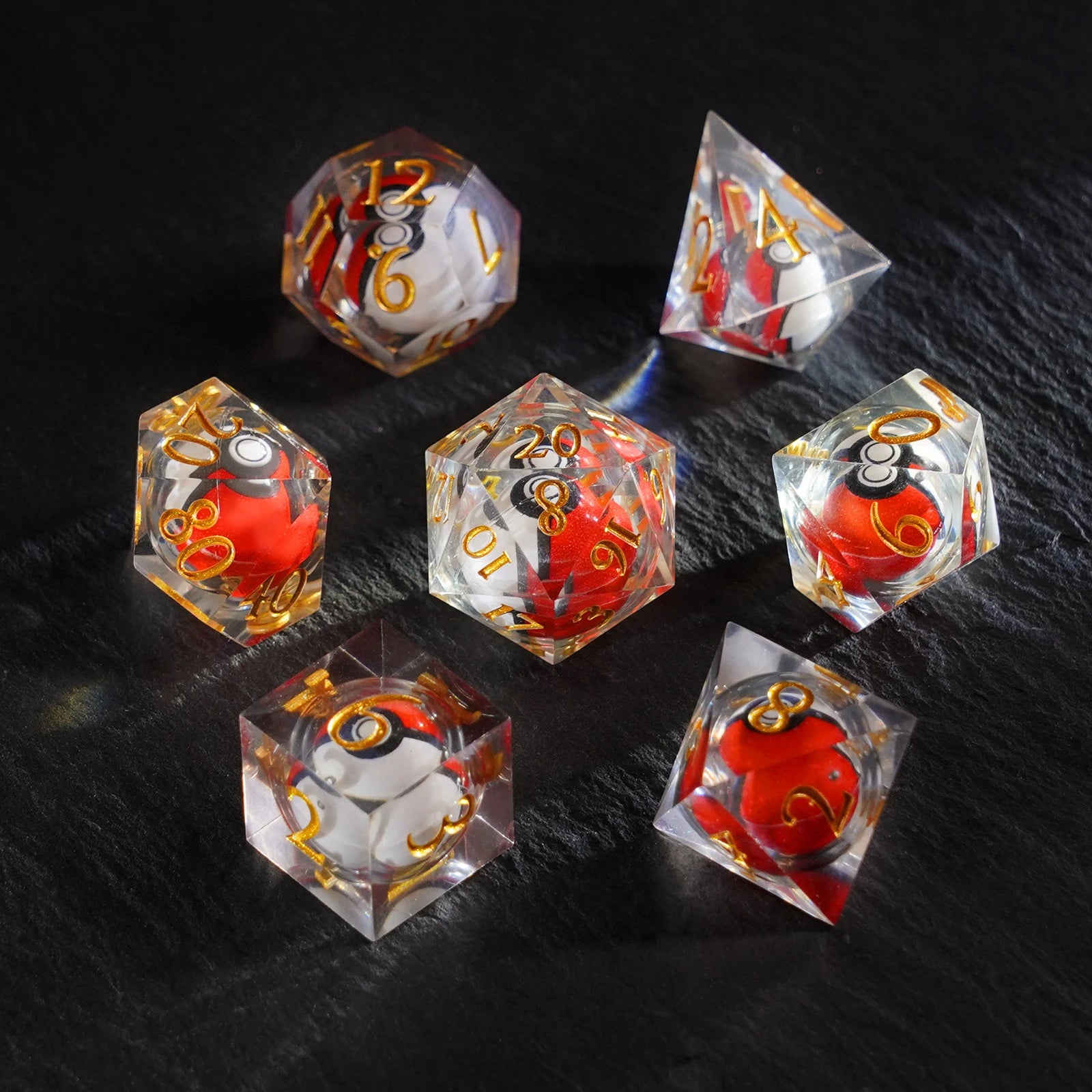 Pokémon Poké Ball Sharp Edge Resin Dice Set(Limited Edition) - DragonStone