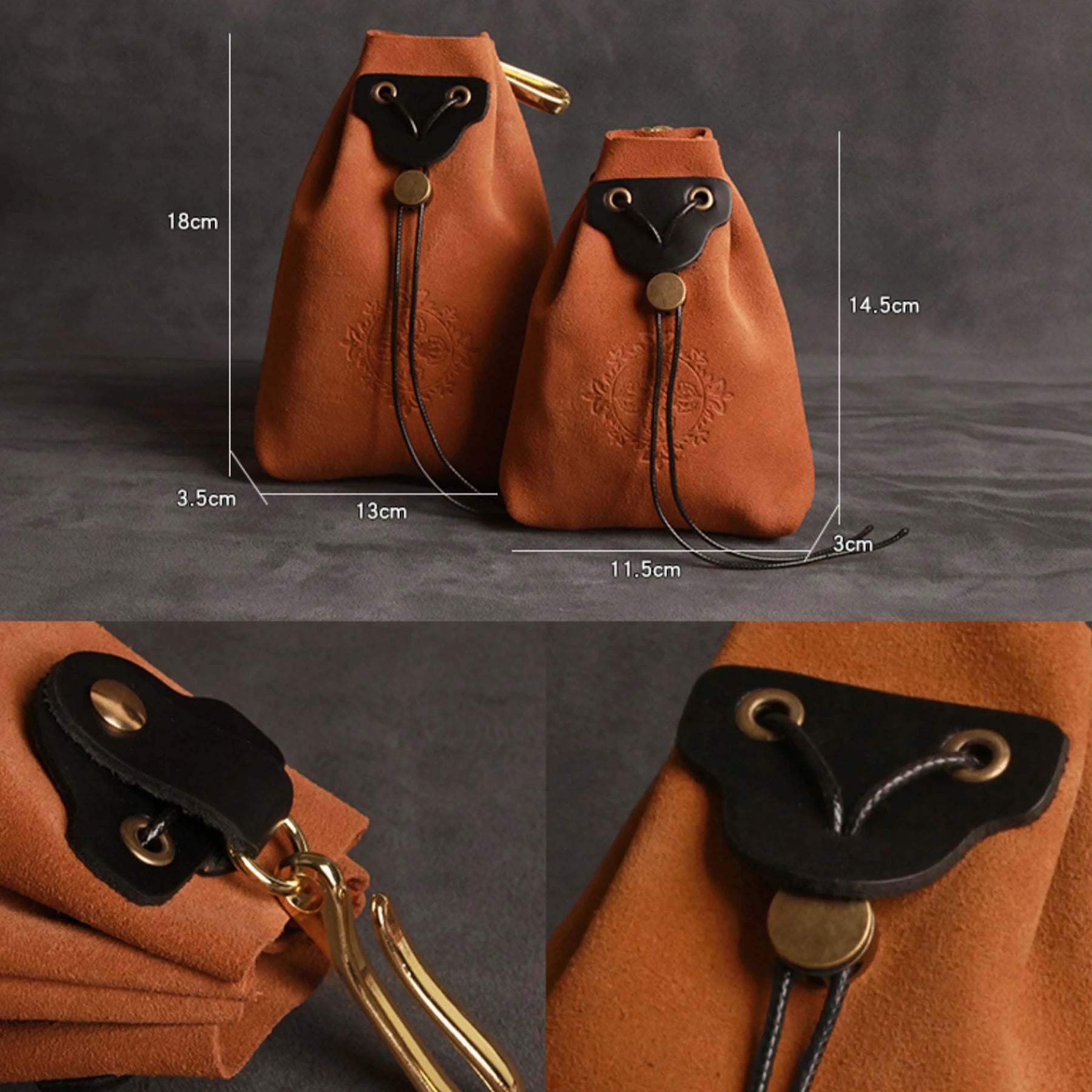 The Ranger’s Token — Handmade Leather Dice Pouch