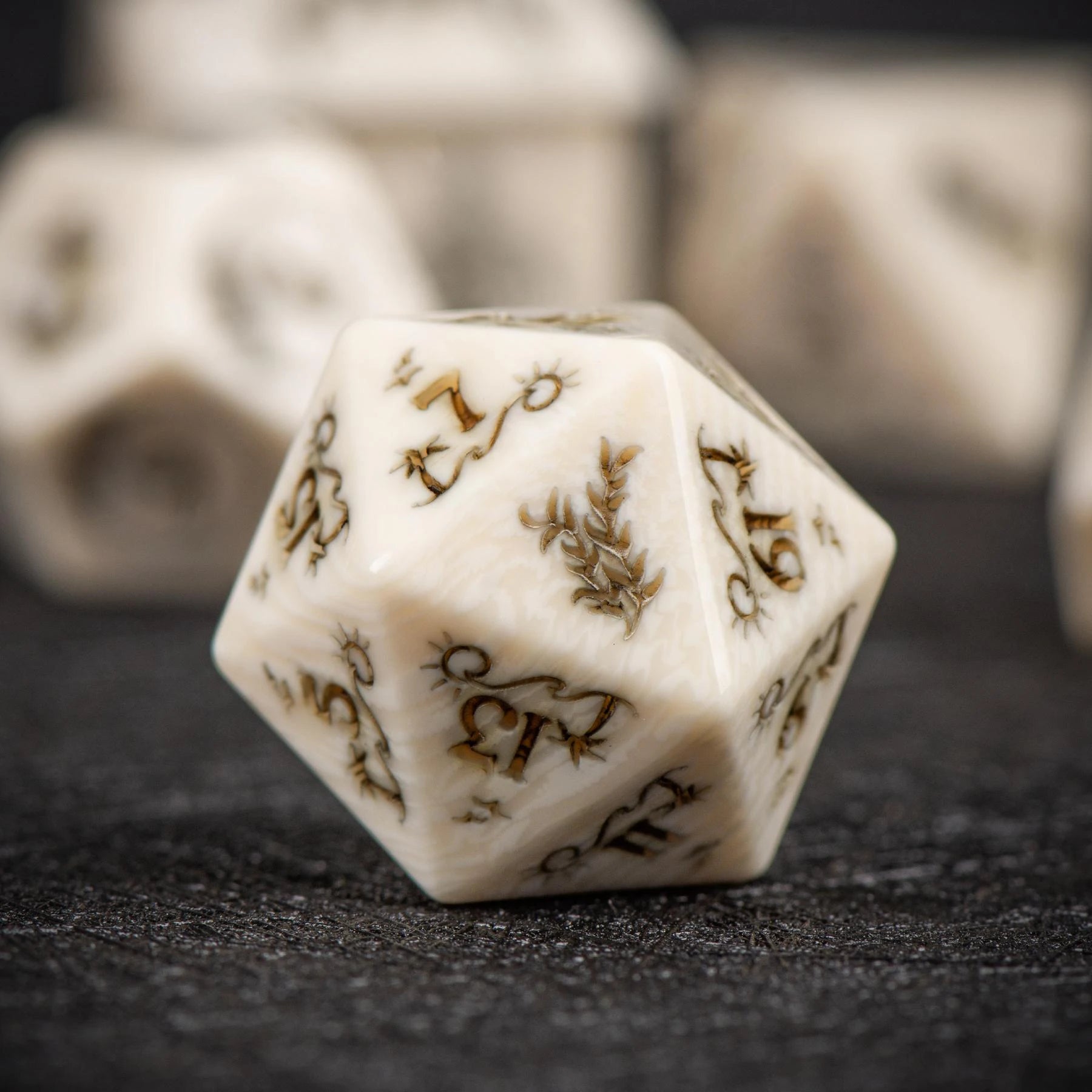 When a Whale Falls, Life Awakens — Natural Whale Bone Engraved Dice Set (Limited Edition)