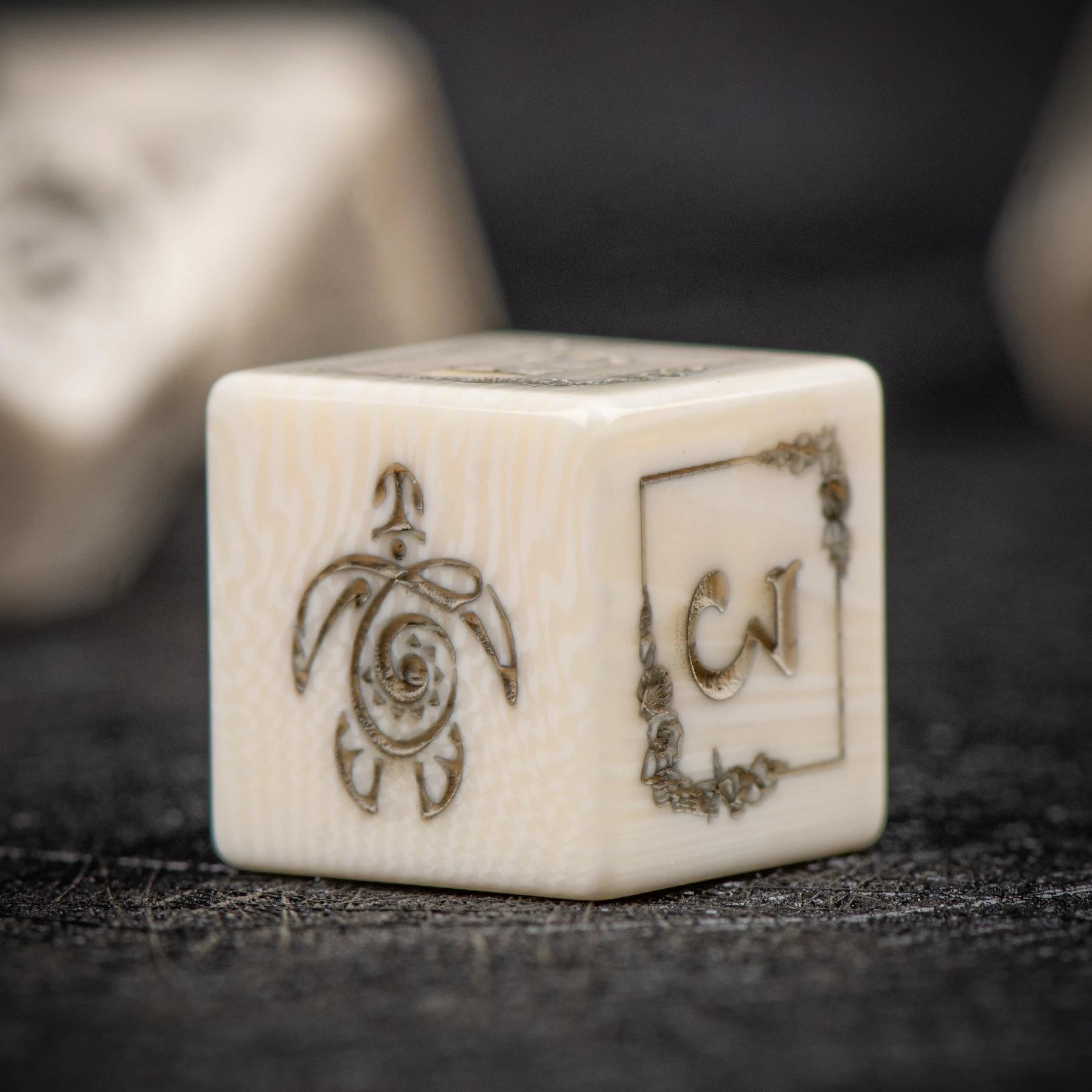 When a Whale Falls, Life Awakens — Natural Whale Bone Engraved Dice Set (Limited Edition)