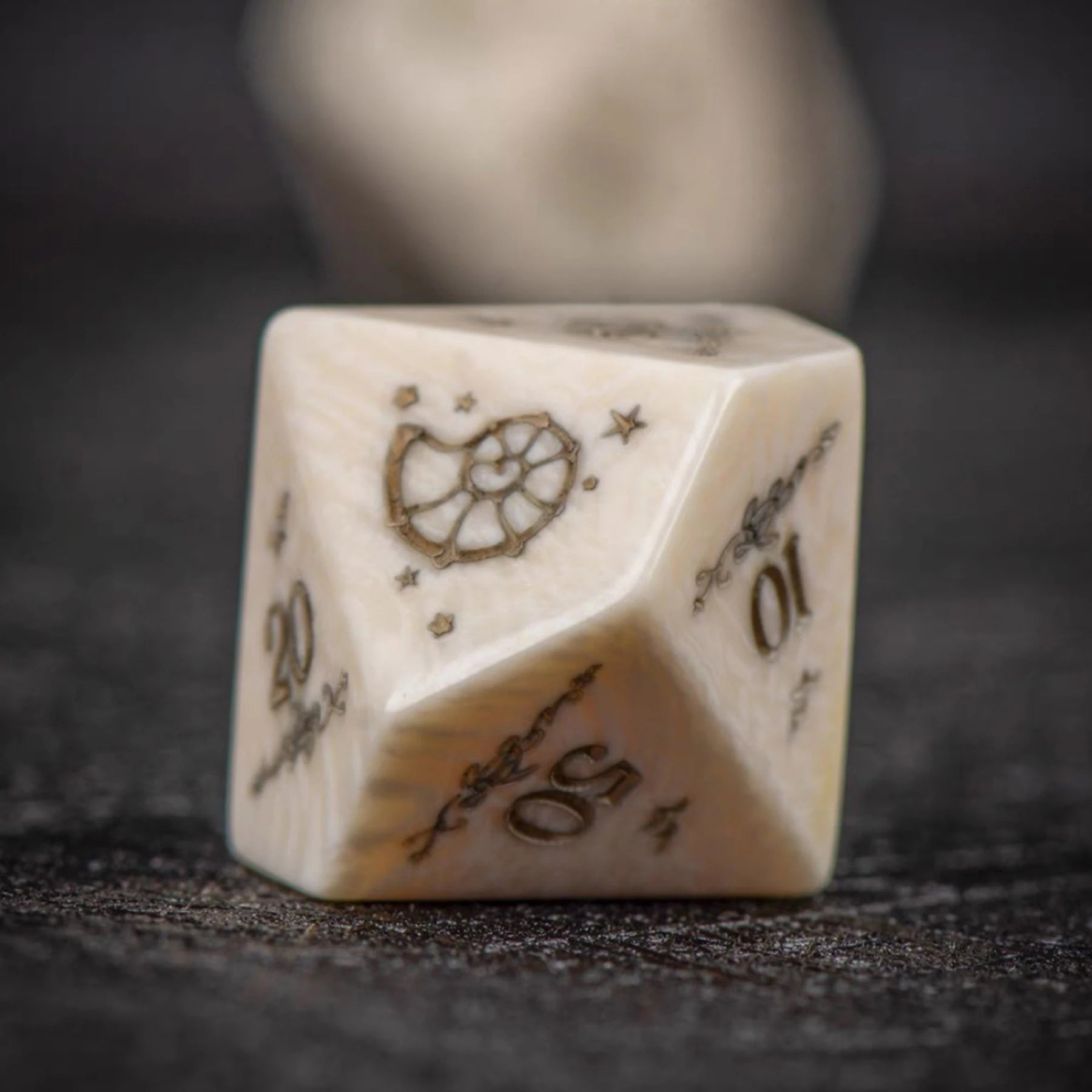When a Whale Falls, Life Awakens — Natural Whale Bone Engraved Dice Set (Limited Edition)
