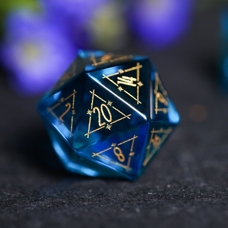 DragonStone D&D Breath of the Blue Sea Zircon Dice Set