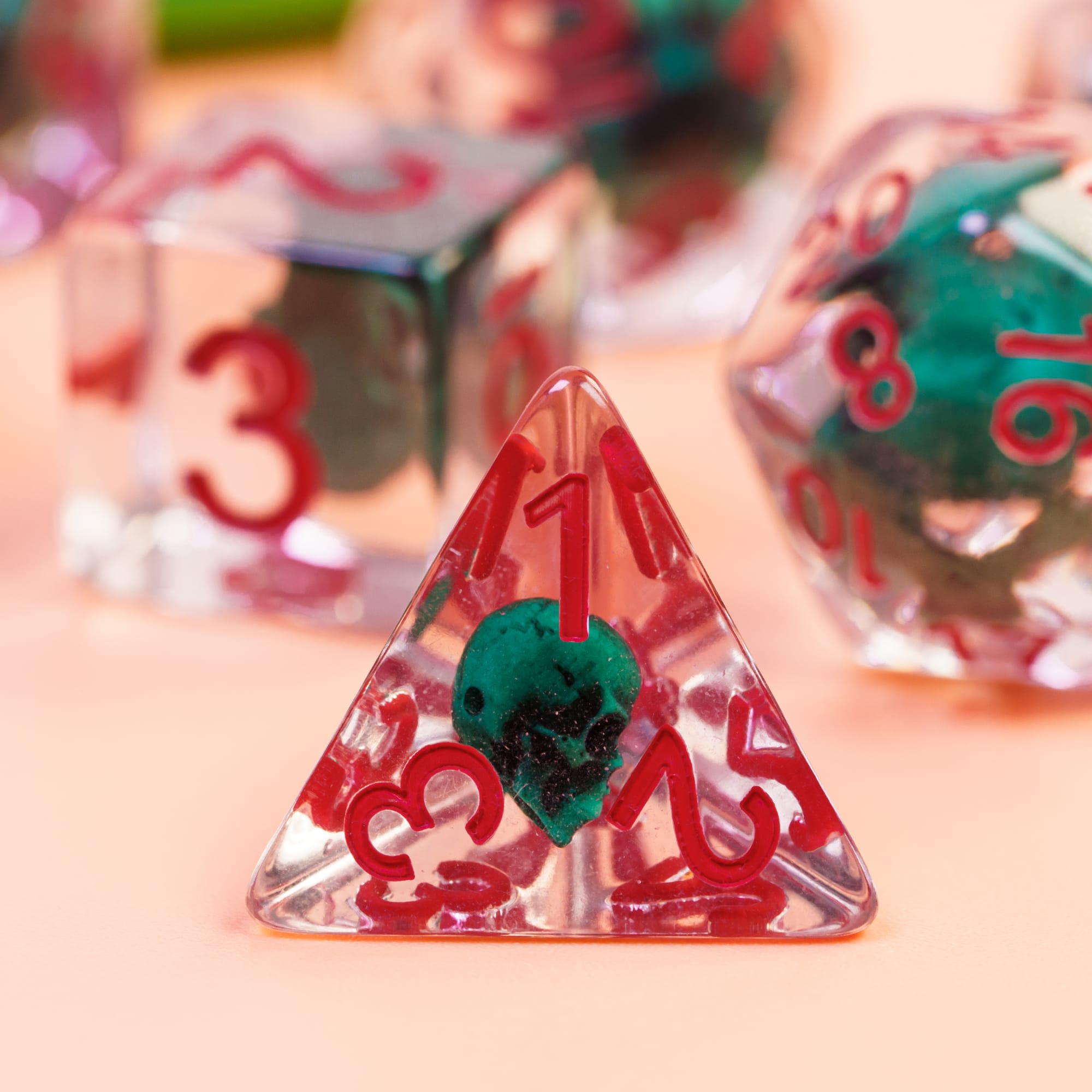 DragonStone D&D Death Skull Resin Dice