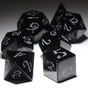 DragonStone D&D Patch Obsidian Dice Set