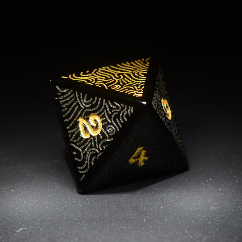 DragonStone D&D Kishar-Lin Obsidian Dice Set