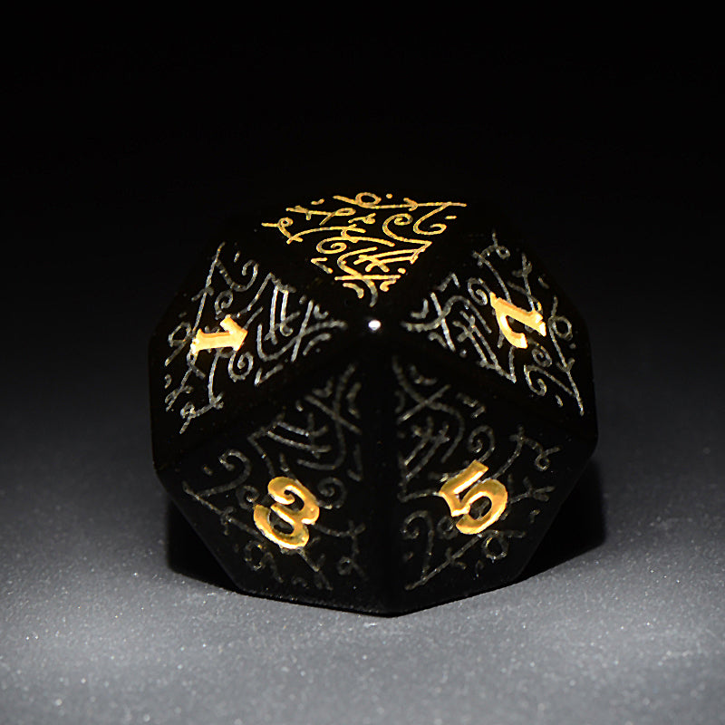 DragonStone D&D Kishar-Lin Obsidian Dice Set