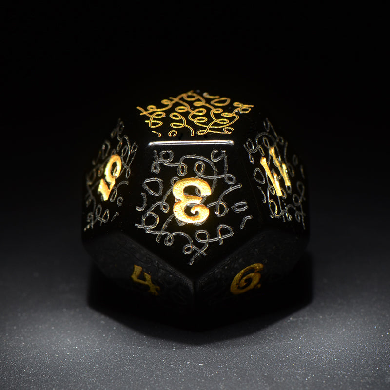 DragonStone D&D Kishar-Lin Obsidian Dice Set