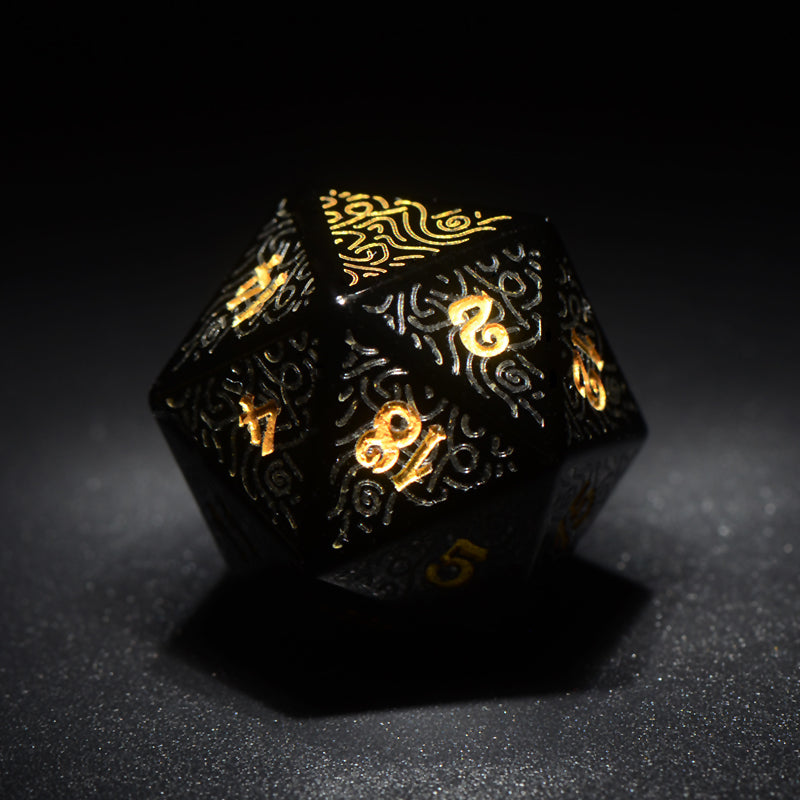 DragonStone D&D Kishar-Lin Obsidian Dice Set