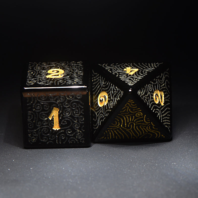 DragonStone D&D Kishar-Lin Obsidian Dice Set