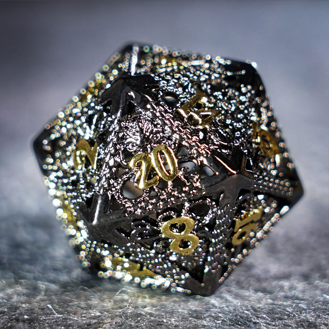 Cthulhu Gold Hollowed Metal Dice