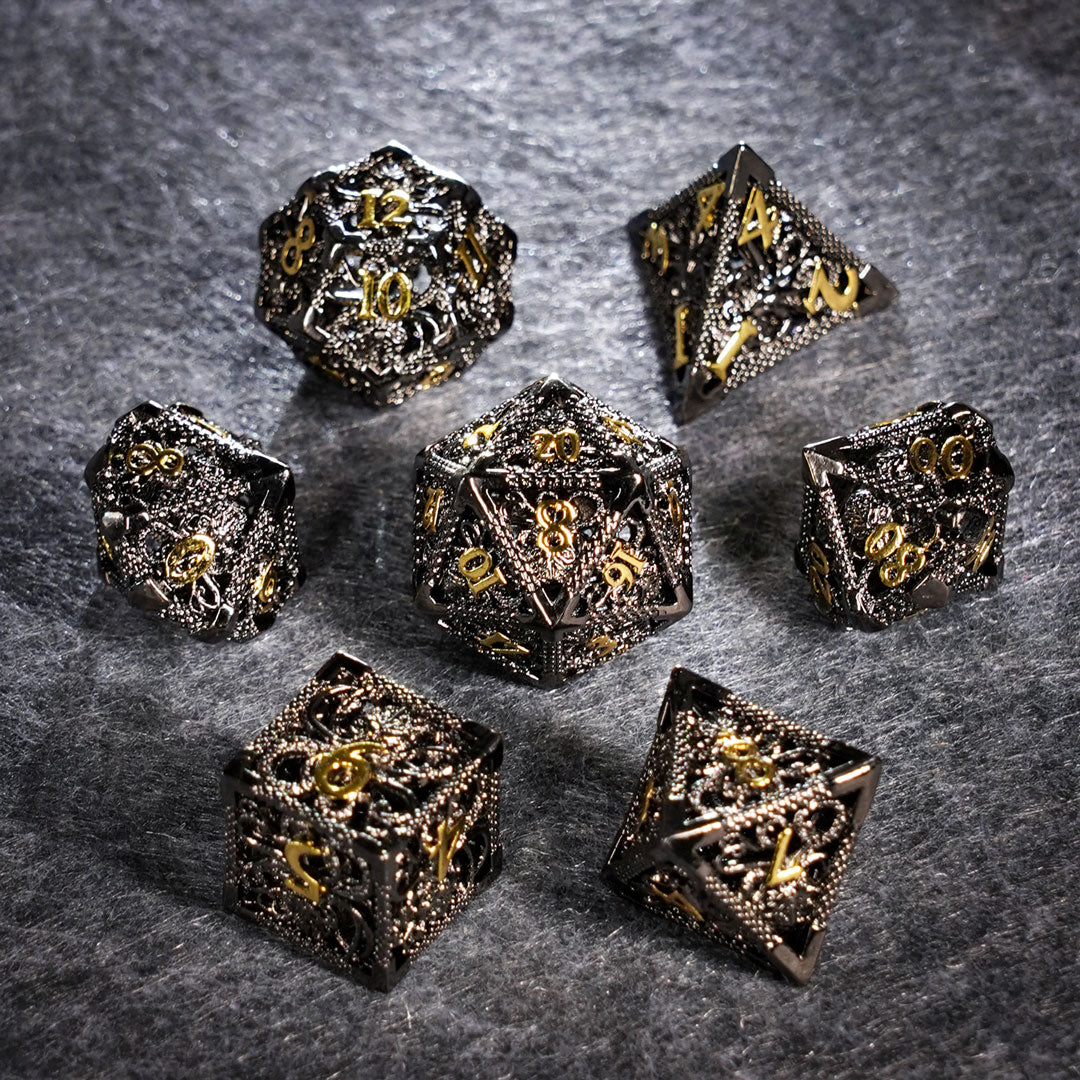 Cthulhu Gold Hollowed Metal Dice
