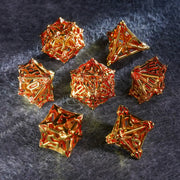 Crimson Bloom · Blood Blossom Hollow Metal Dice Set