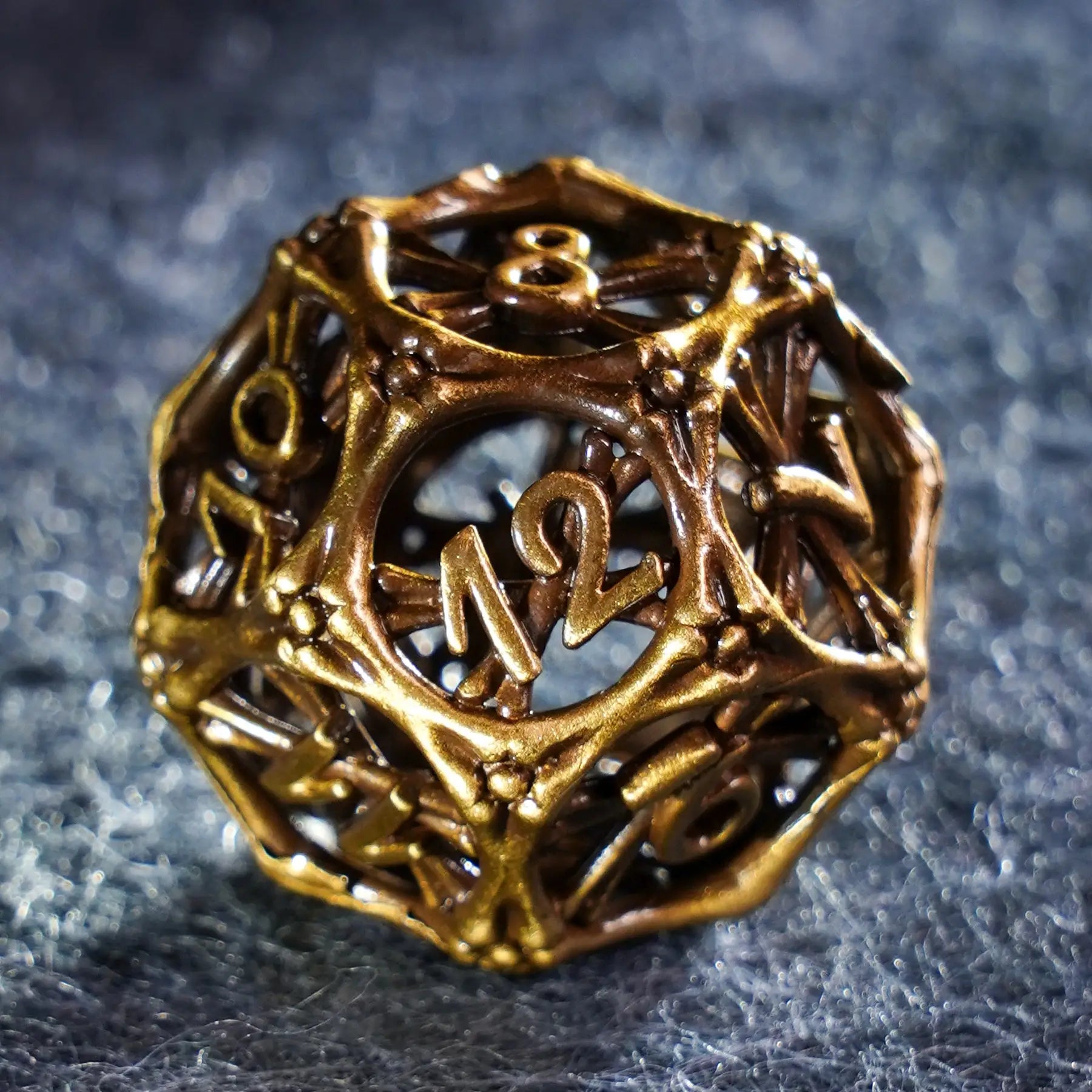 Bone King's Revelation · Necrotic Throne Hollow Metal Dice Set