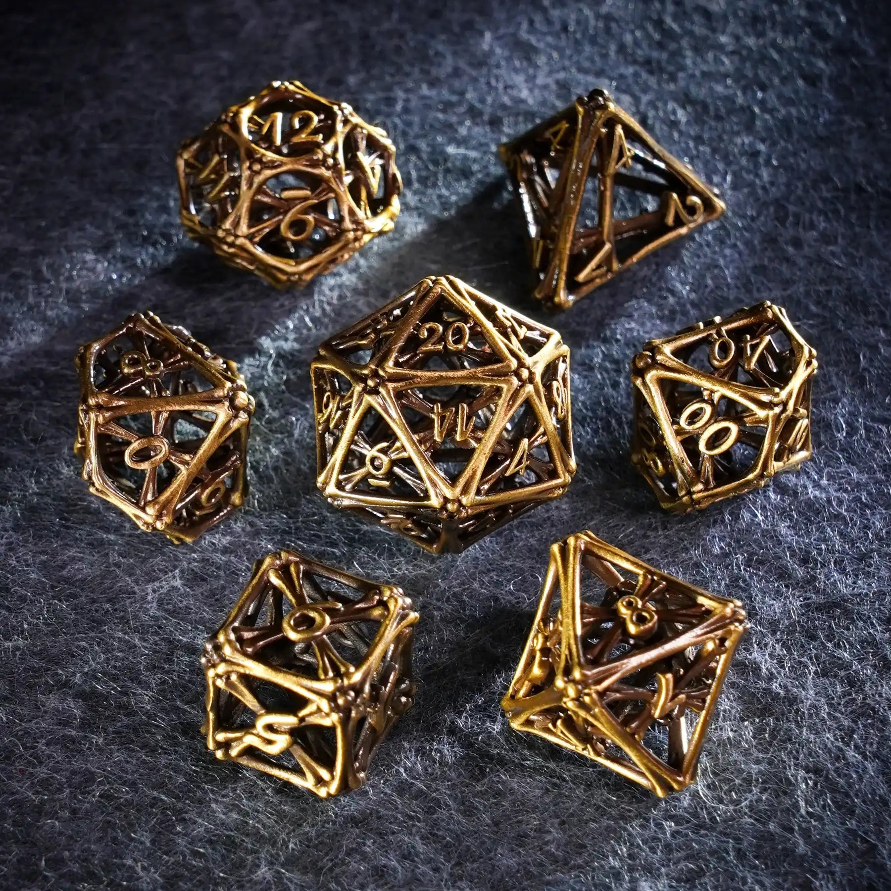 Bone King's Revelation · Necrotic Throne Hollow Metal Dice Set