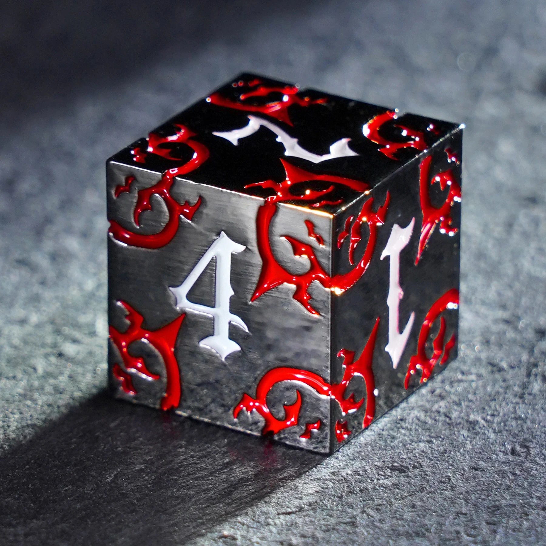 Thornbound Grove · Crimson Briar Solid Metal Dice Set