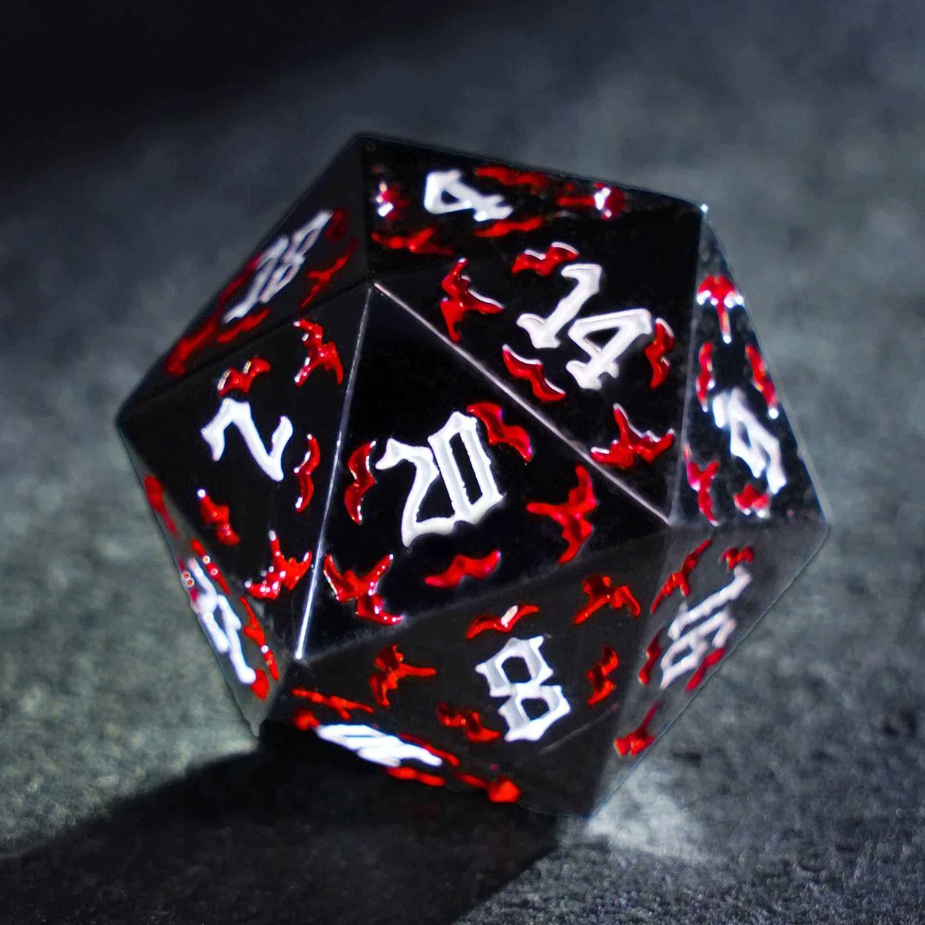 Thornbound Grove · Crimson Briar Solid Metal Dice Set
