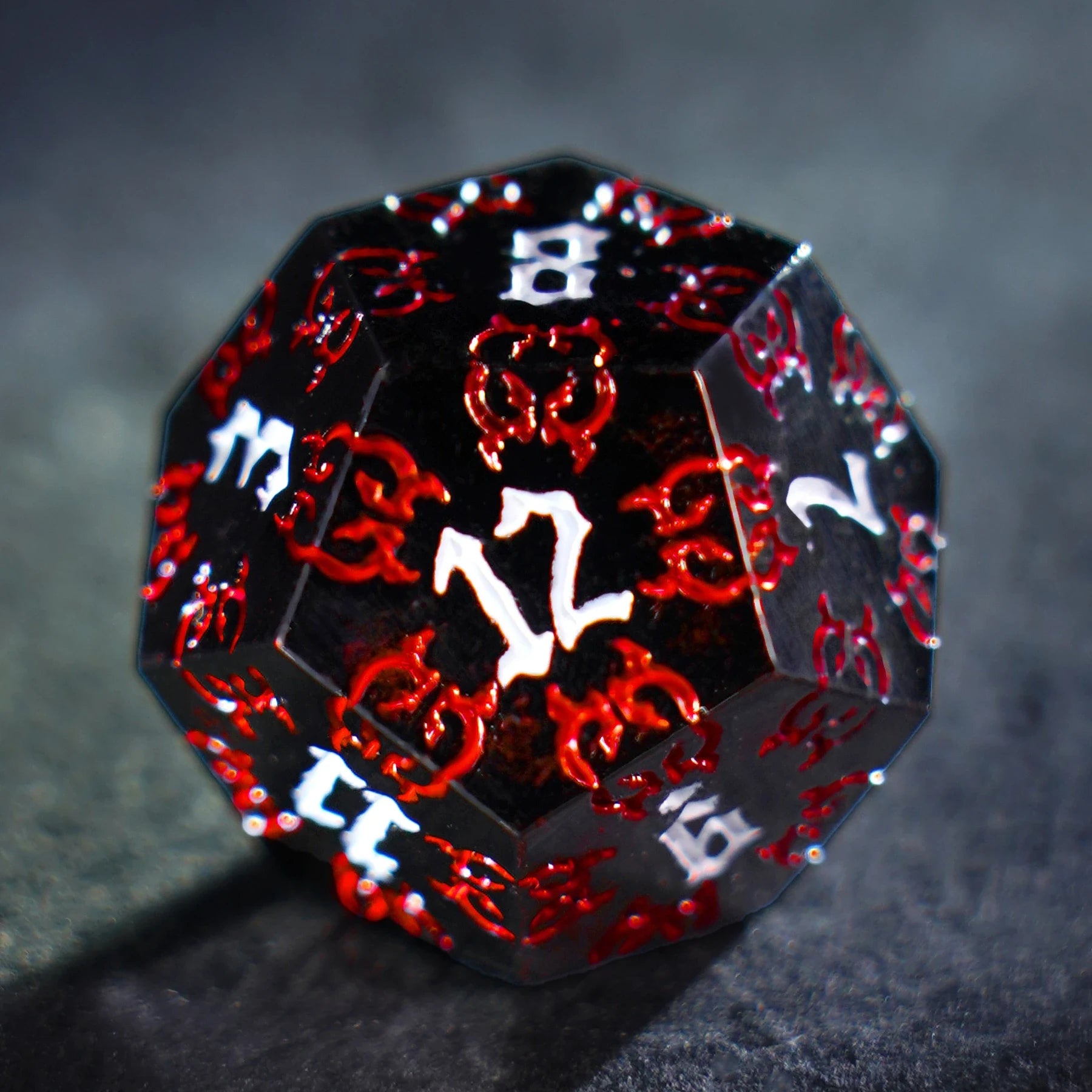 Thornbound Grove · Crimson Briar Solid Metal Dice Set