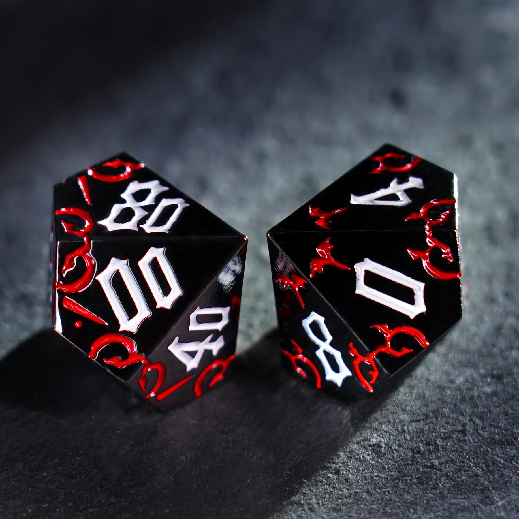 Thornbound Grove · Crimson Briar Solid Metal Dice Set