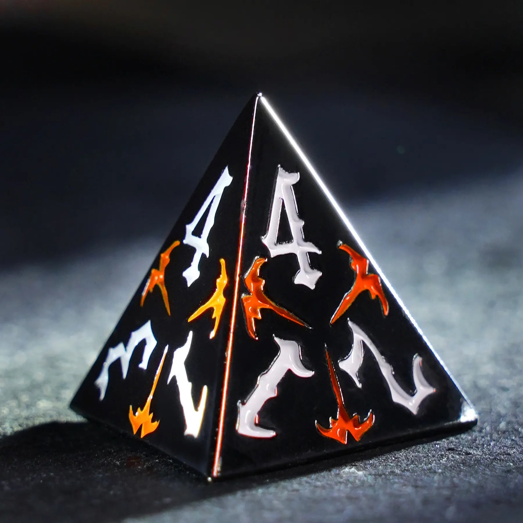Thornbound Grove · Ember Briar Solid Metal Dice Set