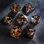Thornbound Grove · Ember Briar Solid Metal Dice Set