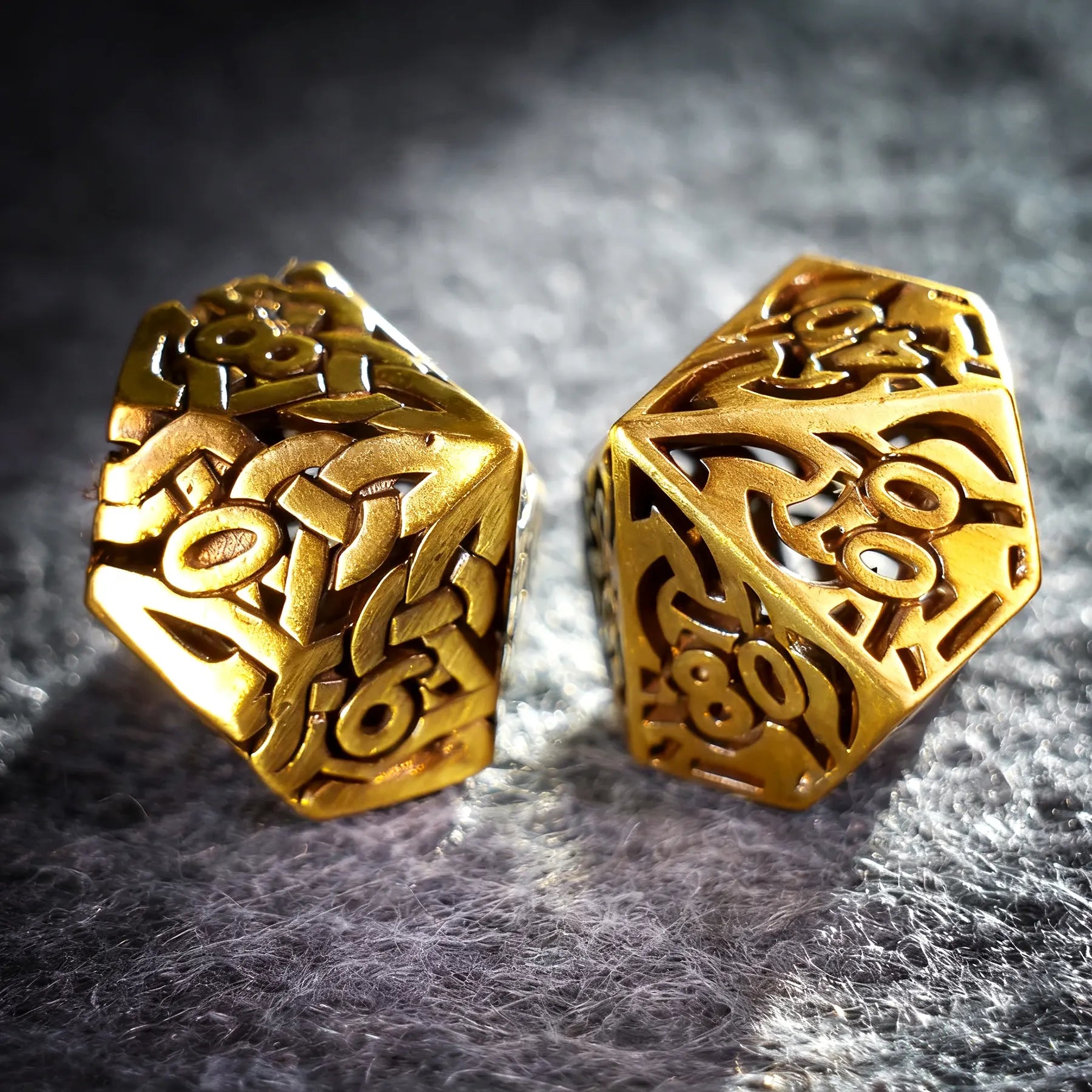Golden Dominion · The Gilded Expanse Hollow Metal Dice Set