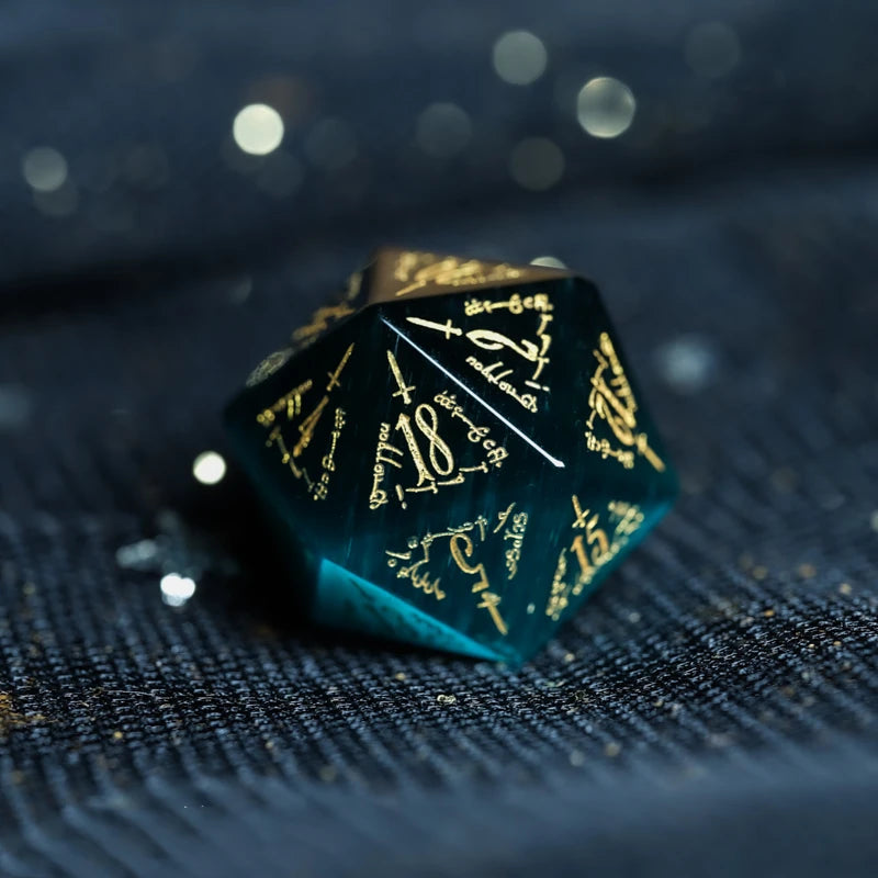 DragonStone D&D Future Warrior Cat's Eye Dice Set