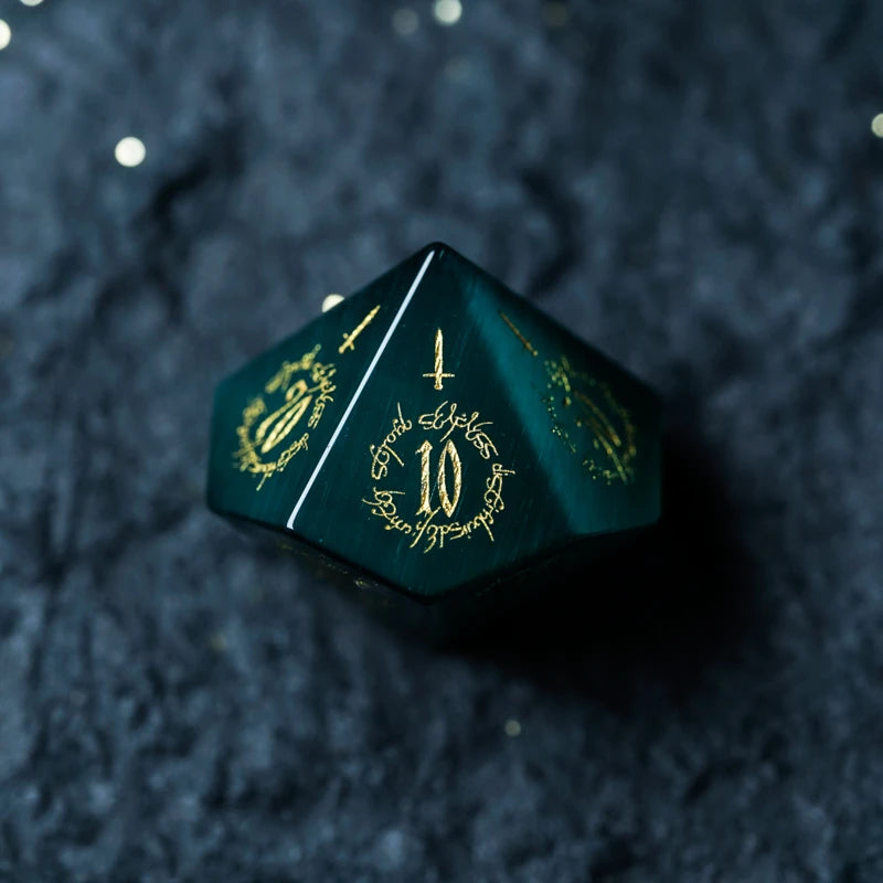 DragonStone D&D Future Warrior Cat's Eye Dice Set