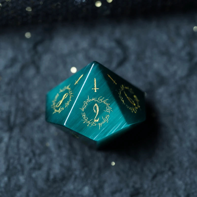 DragonStone D&D Future Warrior Cat's Eye Dice Set