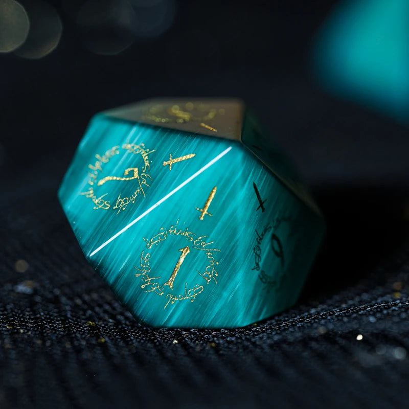 DragonStone D&D Future Warrior Cat's Eye Dice Set