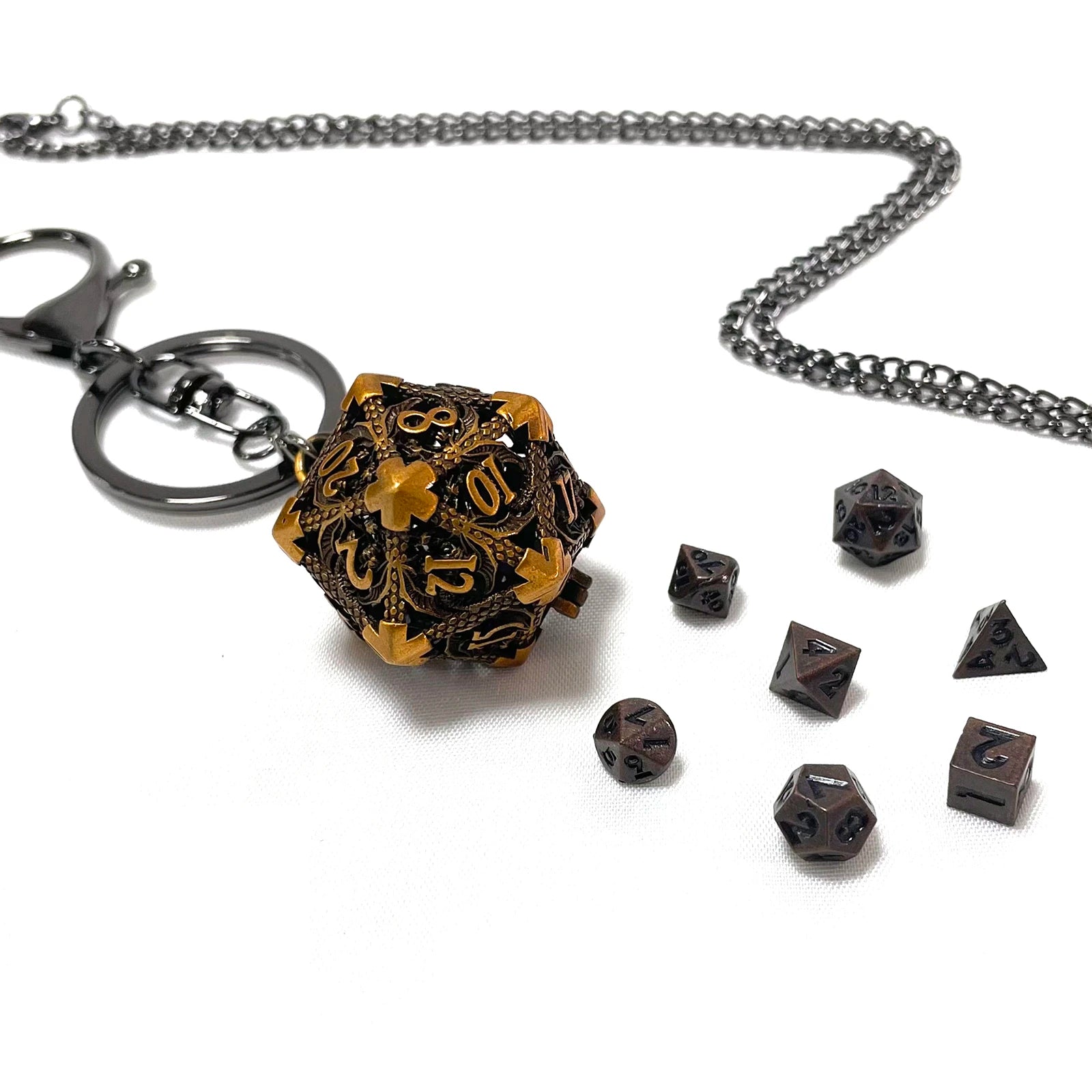 DragonStone D&D Dragon Wing Metal Dice Pendant