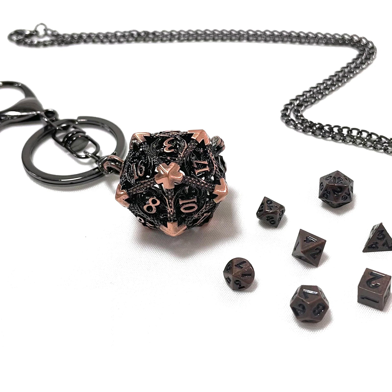 DragonStone D&D Dragon Wing Metal Dice Pendant