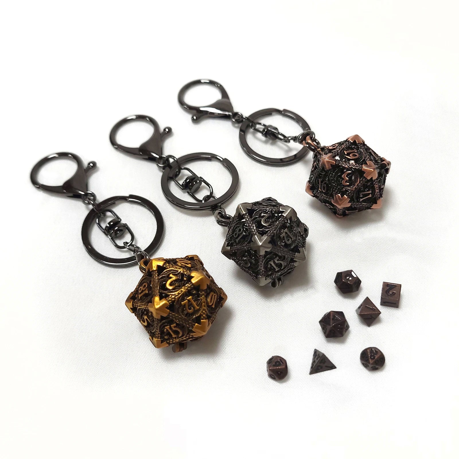 DragonStone D&D Dragon Wing Metal Dice Pendant