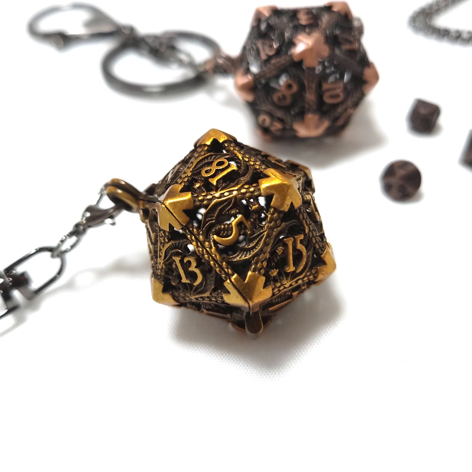 DragonStone D&D Dragon Wing Metal Dice Pendant