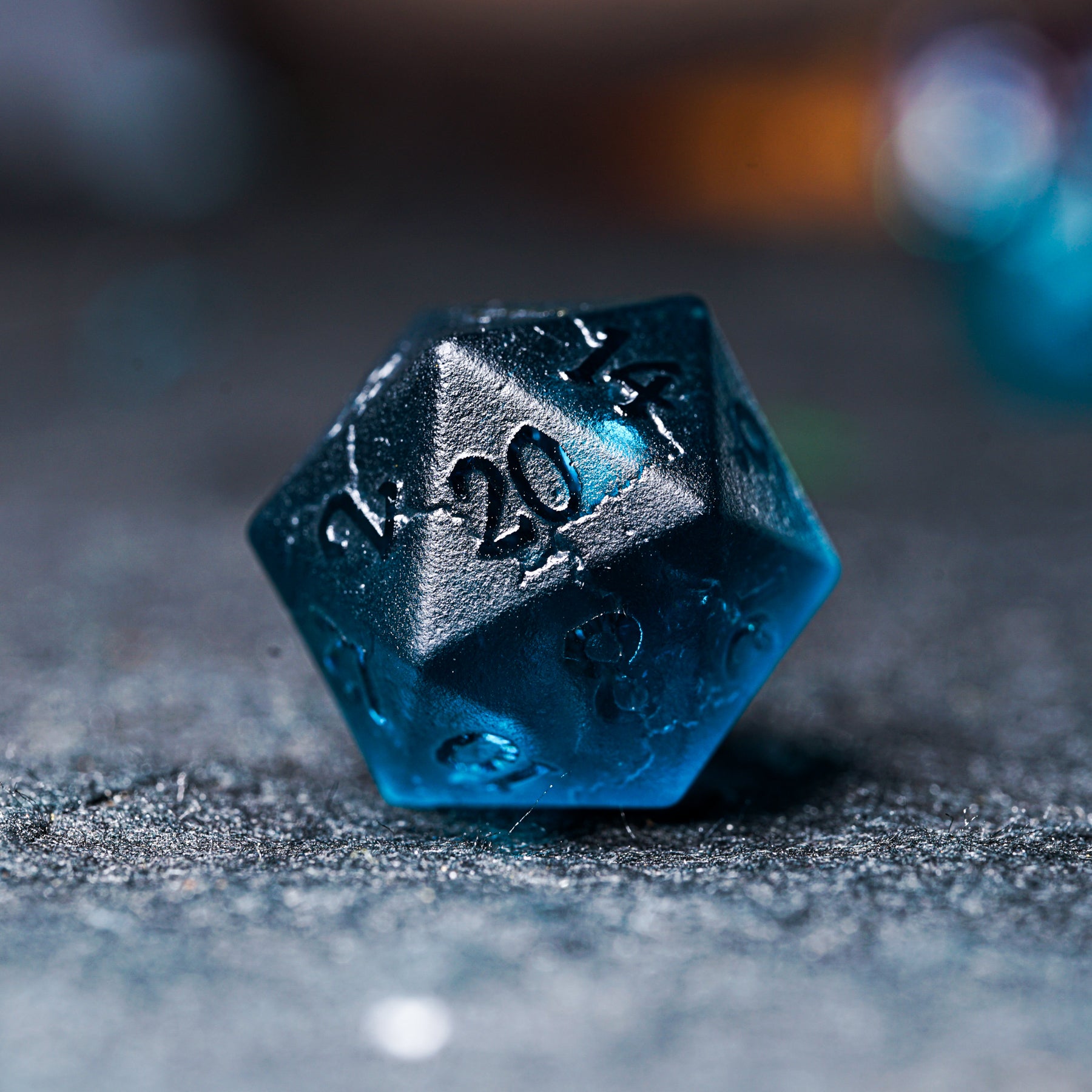 DragonStone D&D Blue Lightning Zircon Dice Set