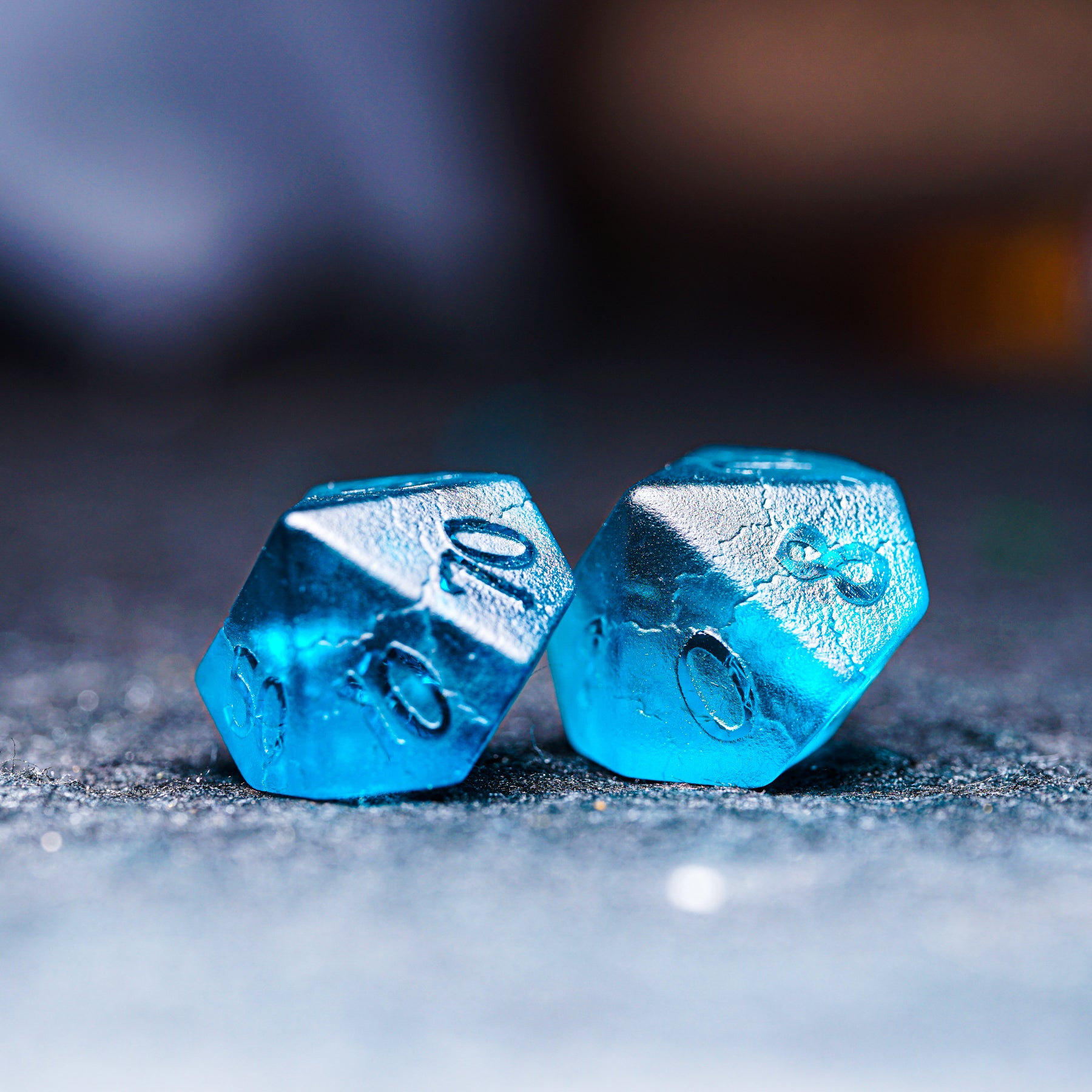 DragonStone D&D Blue Lightning Zircon Dice Set