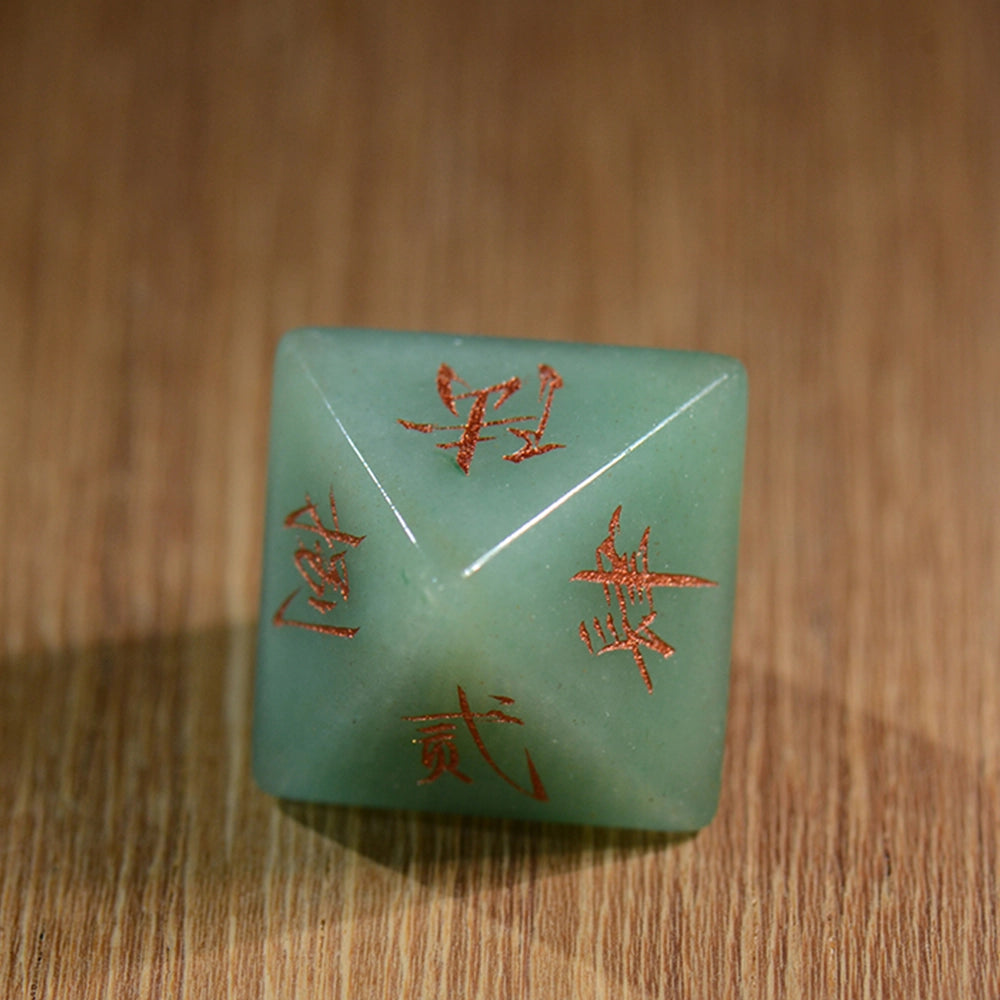 DragonStone D&D Chinese Legendary Green Aventurine Dice Set