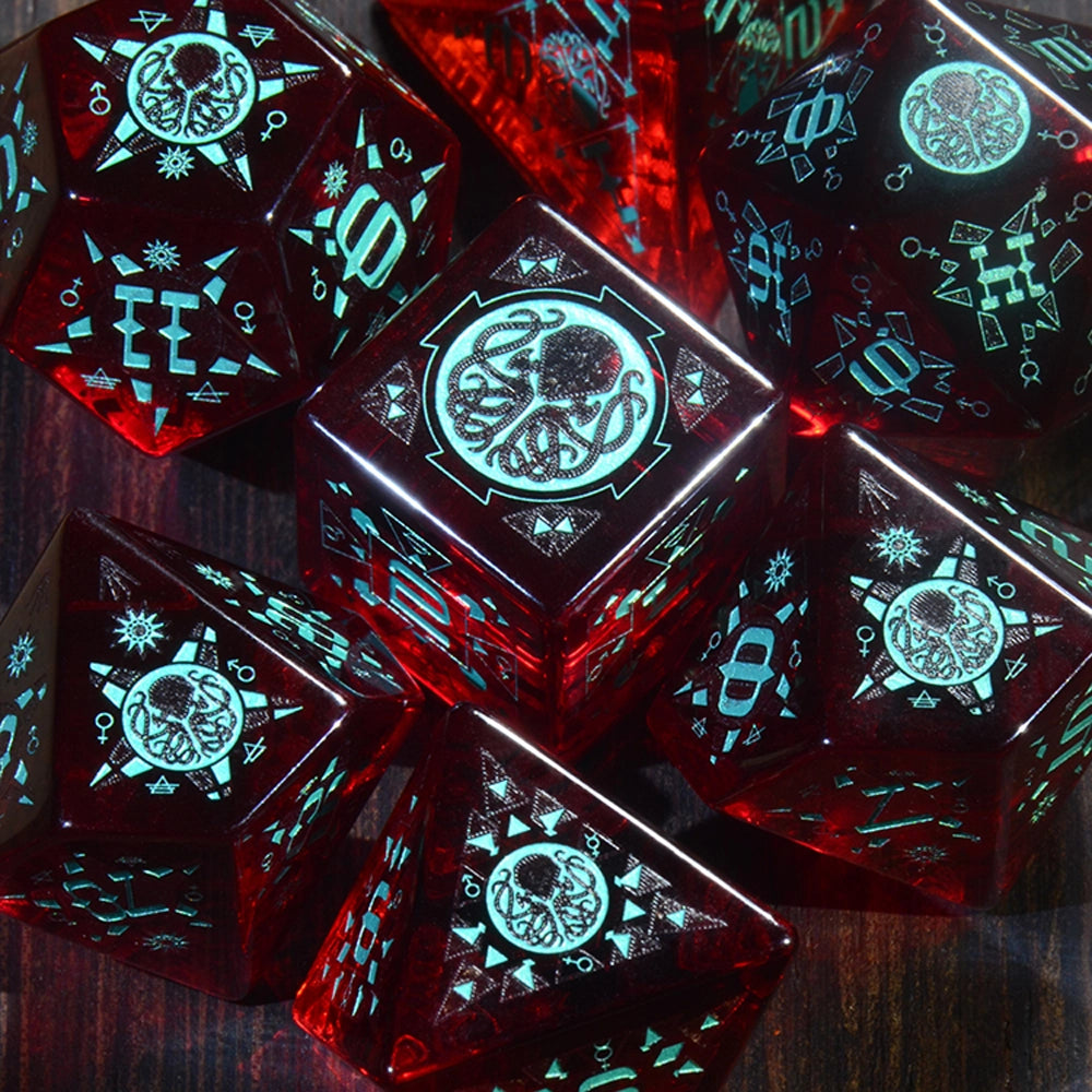 DragonStone D&D Dreamscape Garnet Dice Set