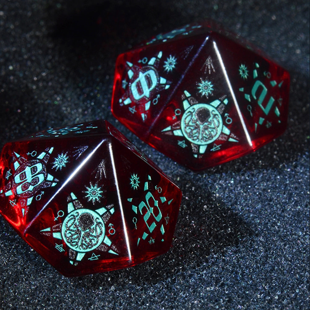 DragonStone D&D Dreamscape Garnet Dice Set