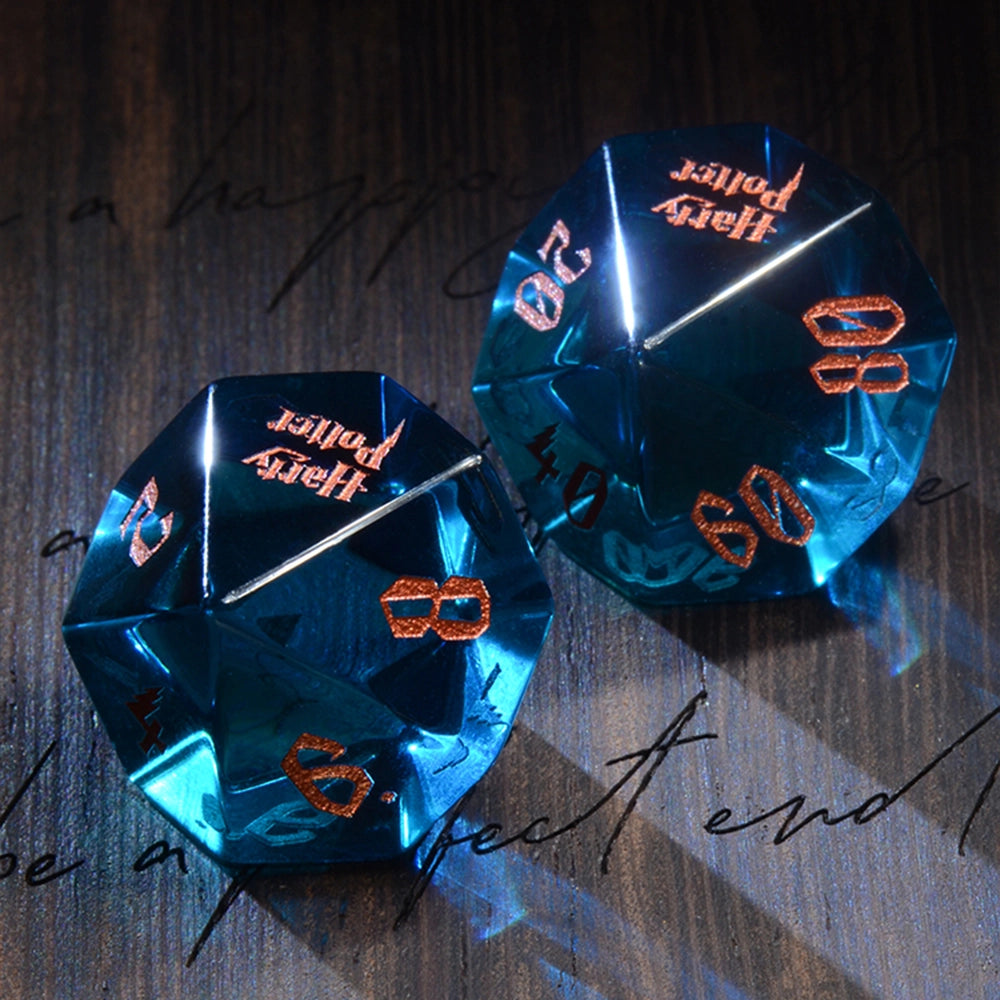 DragonStone D&D Harry Potter Blue Zircon Dice Set