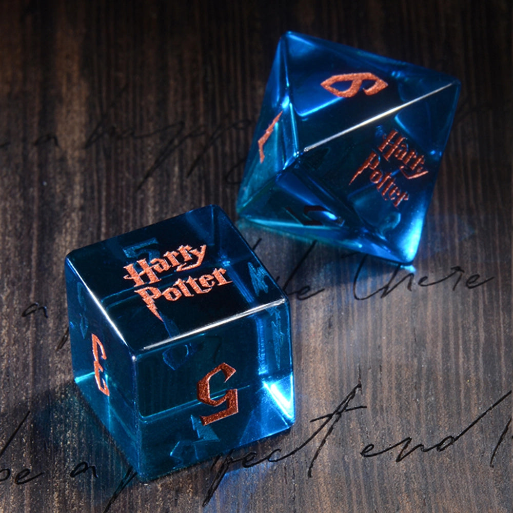 DragonStone D&D Harry Potter Blue Zircon Dice Set