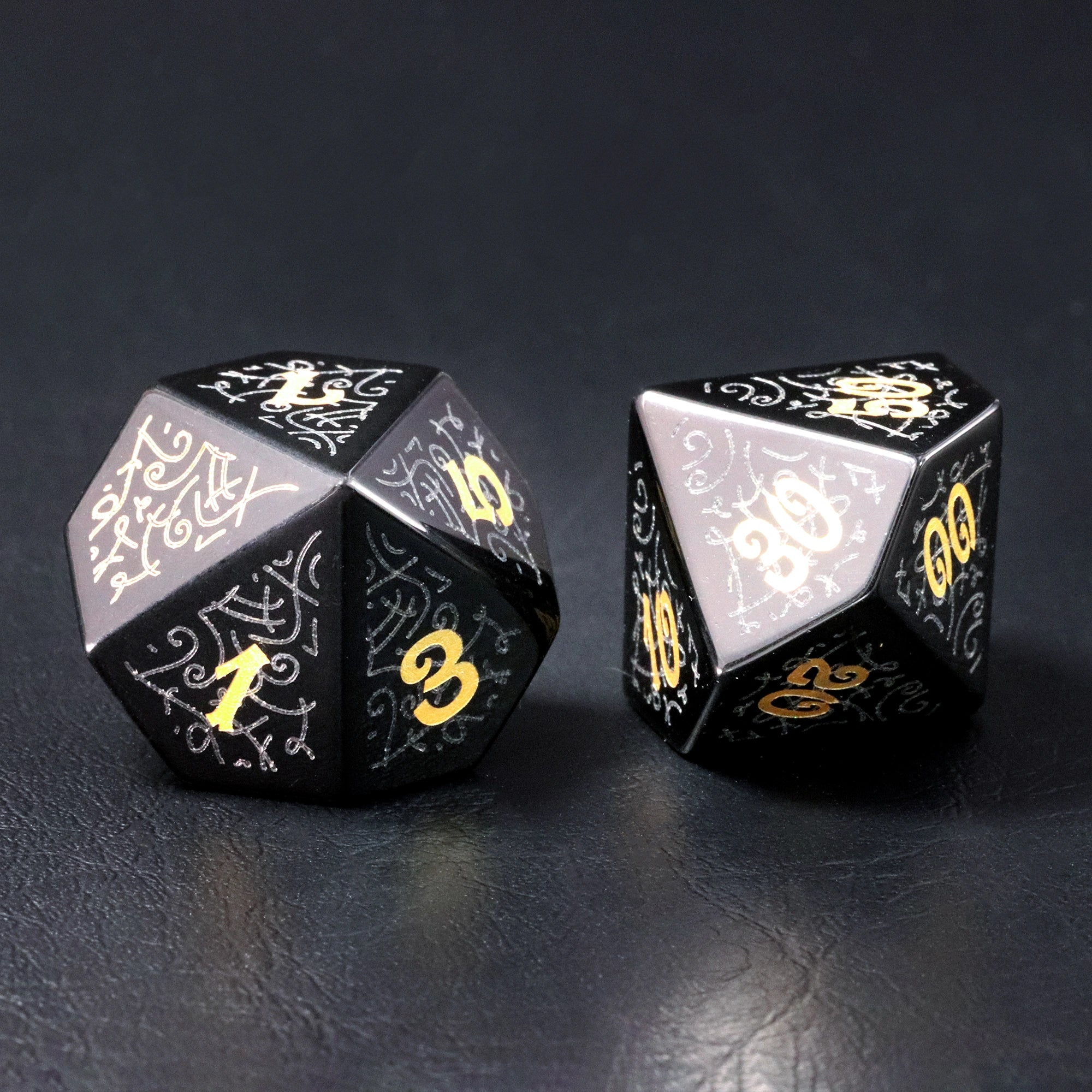 DragonStone D&D Kishar-Lin Obsidian Dice Set