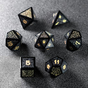 DragonStone D&D Kishar-Lin Obsidian Dice Set