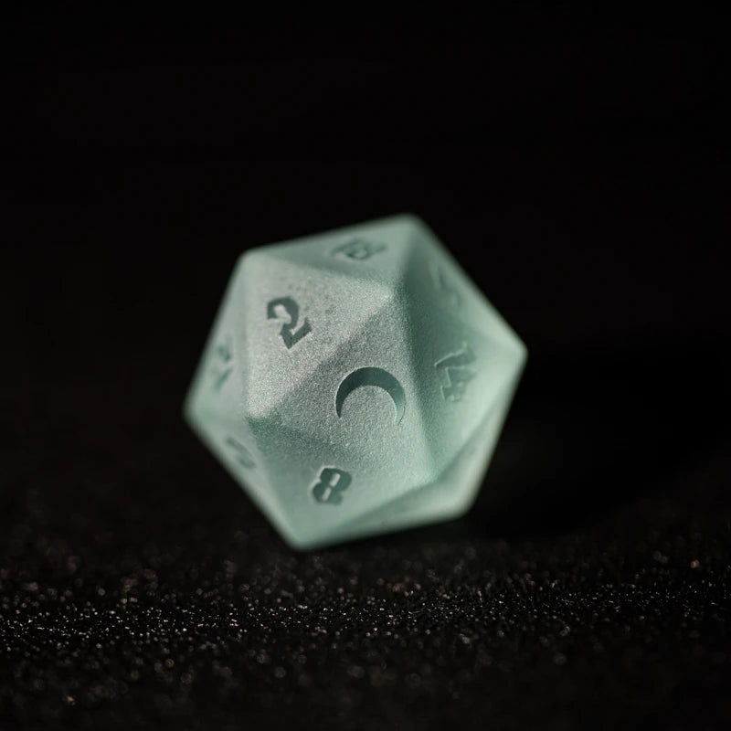 DragonStone D&D Light Green Crescent Zircon Dice Set