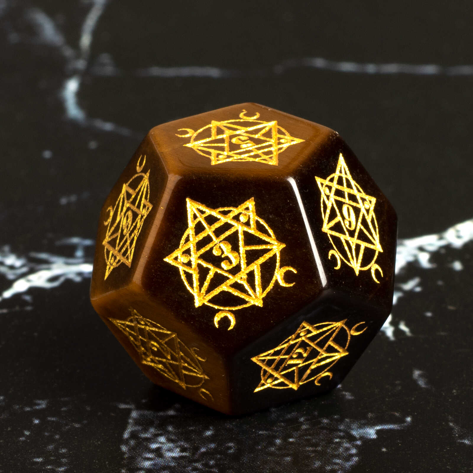 DragonStone D&D Magical Totem Tiger Eye Gemstone Dice