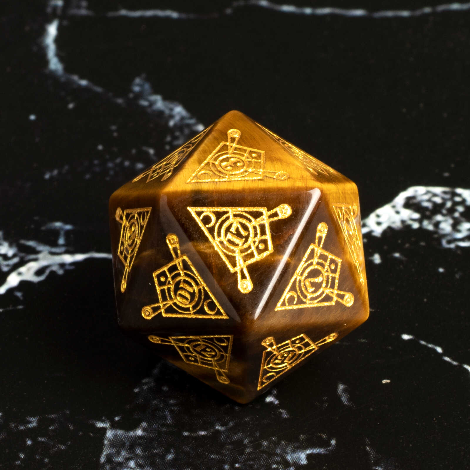 DragonStone D&D Magical Totem Tiger Eye Gemstone Dice